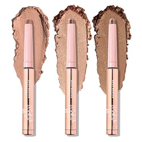 Mally Beauty - Evercolor Shadow Stick Extra-Smudge-Proof, Transfer-Proof, Crease-Proof Sjenilo Trio-Umber Brown Shimmer + Dune Matte + Brunished Bronze Shimmer