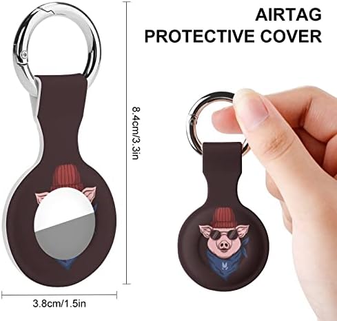 Navlaka za svinjsku glavu zaštitna futrola kompatibilna za AirTag držač lokatora protiv gubitka za ovratnik za prtljag novčanika Cat