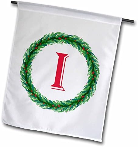 3drose božićni vijenac monogram i crvena inicijala, SM3DR - zastave