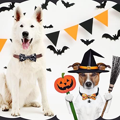 30 komada Halloween Fall pse luk kravate klizni ovratnik za pse nakloni za pse pričvršćivanje sa elastičnim trakama Halloween kućnim