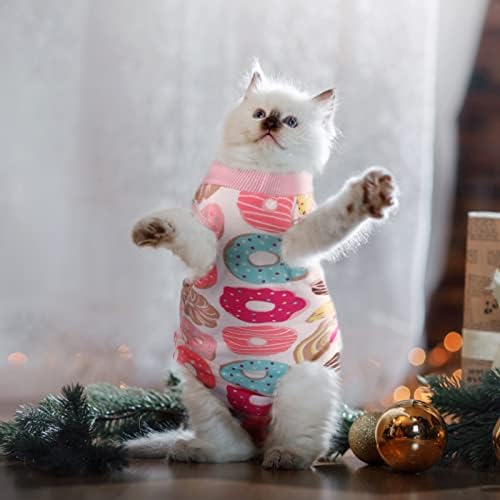 TIESOME Cat hirurško odijelo za oporavak, e-ovratnik alternativa za mačke psi nakon operacije nosite pidžama odijelo Kućni zatvoreni