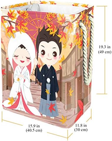 Inhomer slatki crtani japanski vjenčani par 300D Oxford PVC vodootporna odjeća Hamper velika korpa za veš za ćebad igračke za odjeću