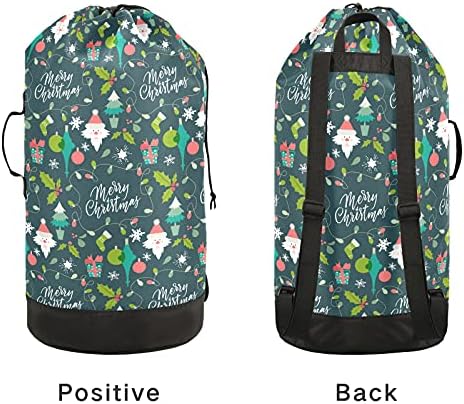 Funny-Christmas-Pattern-pozadina torba za veš za teške uslove rada ruksak za veš sa naramenicama i ručkama putna torba za veš sa zatvaračem