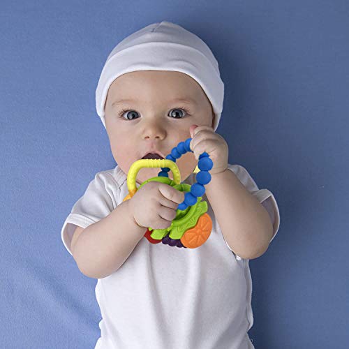 Baby zube igračke 4 kom BPA Besplatna silikonska beba zuba, zamrzivač sigurne organske dječje igračke za stokanje mekano i teksturirano za prirodni razvoj mozga