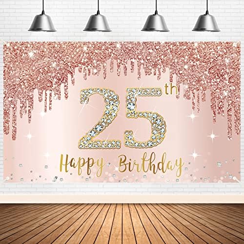 Happy 30th birthday Banner backdrop dekoracije za žene, Rose Gold trideset rođendan Party sign Supplies, Pink 30 rođendan Poster pozadina