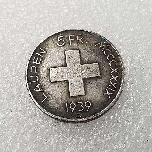 Starinski zanati 1939. Švicarska može zvučati srebrni dolar za komemorativne kovanice srebrni dolar 1840