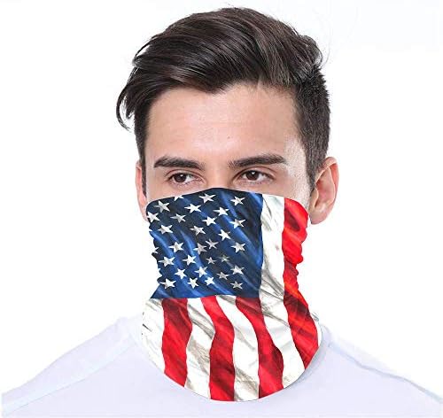 Američka zastava omotana lica koja pokrivaju patriotsku američku Gamašu za vrat