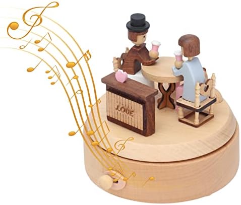 Vtosen Music Box, Wooden Music Box, Music Melody Box, Romantični poklon za Valentinovo, ukras namještaja za uredu za kućne dnevne