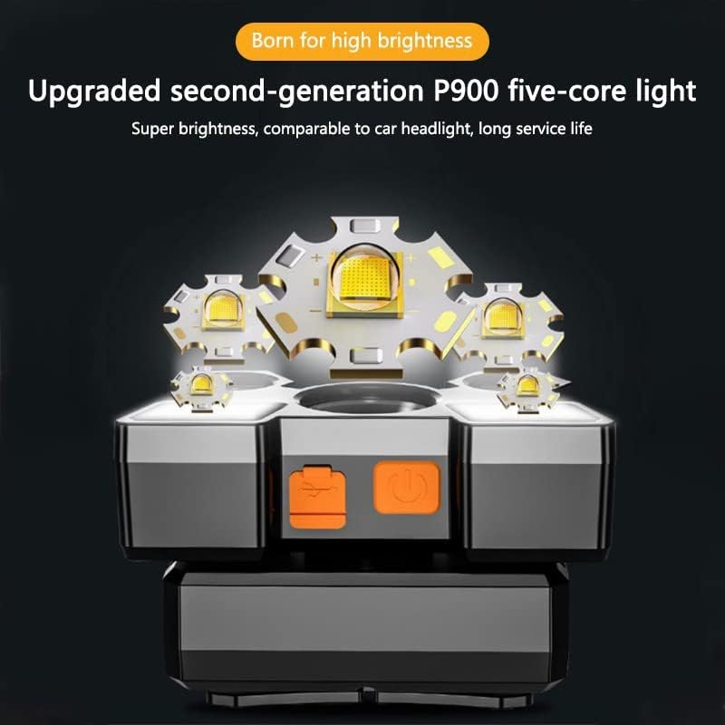 VSDFAW 5 LED Super Bright Flashlight FordLamp USB punjive farove