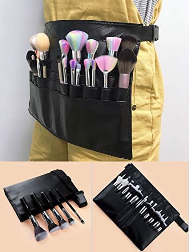 goldwheat profesionalna torba za četkicu za šminkanje 26 džepova sa trakom za umjetnike, Prijenosna sklopiva kozmetička torbica za
