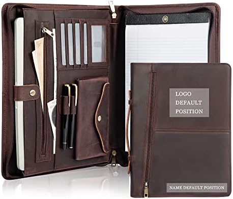Calfinder kožni portfelj s ručno rađenim rukom, Padfolio za iPad & Macbook, vintage noseći futrolu za muškarce