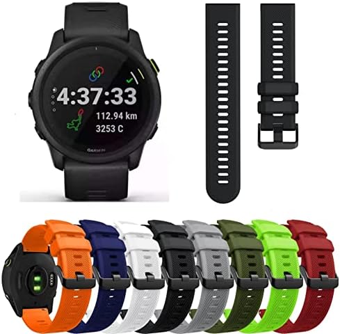 Serdas Sport Silikonski trake za trake za Garmin Venu 2, Forerunner745, Vivoactive 4, Fenix ​​Chronos, zamjena 22mm narukvice