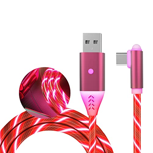 LED svjetlo Up USB C punjeni kabl sa uključivanjem / isključivanjem, 90 stupnjeva u pravom kutu Brzi punjač LED C Kablovski kabel