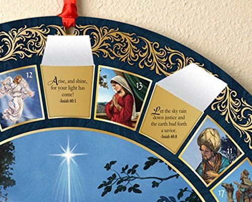Vjerski pokloni božji dar ljubavi dijete Krista Alseep u jaslama veliki dvostrani Advent Kalendar, 17 inč