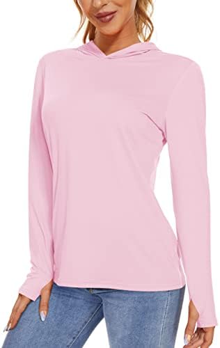 TACVASEN ženske pješačke košulje s dugim rukavima s normima, svijetlo ružičastom, m
