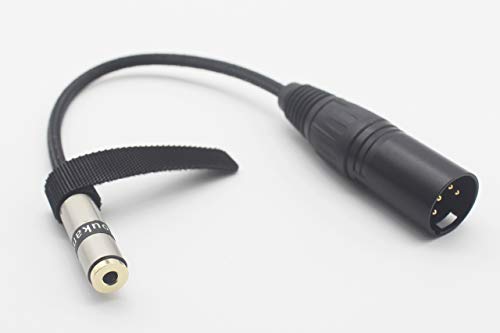 4-pin XLR do 3,5 mm Balanced ženski 8 jezgre srebrni audio adapter za slušalice kabela 15cm [3,5 mm uravnotežena žena] žensko to muško