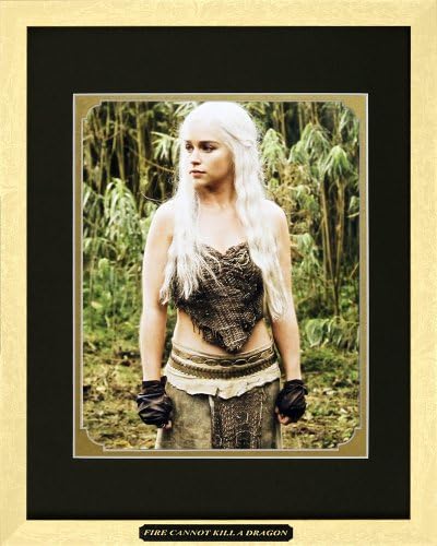 Game Of Thrones Emilia Clarke kao Daenerys Targaryen uokvirena filmska fotografija sa tanjirom po mjeri napravljena od pravog drveta