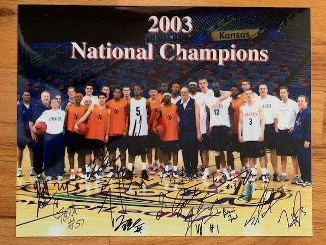 Carmelo Anthony potpisao 11x14 Syracuse tim fotografija 14 Sigs 2003 Champs JSA - Fotografije fakultetske fotografije