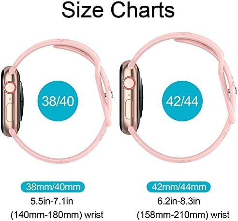 Penhey kompatibilan sa Apple Watch Bands 38mm 40mm 41mm 42mm 44mm 45mm, mekani silikonski urezani sportski ručni ručni remen kompatibilan sa IWATCH serije SE / 7/6/5/4 / 3/2 / 1 muškarci