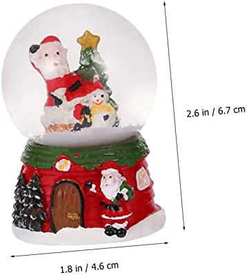 PROVOZOOM 6 PCS Božićni kristalni kuglični stakleni snježni globus Nativit Snow Globe Santa Claus Snight Globe Crystal Sfera sa postoljem Dekor ukras Snjegovina Snjegovina Snjeguljica Globed Globe Poklon