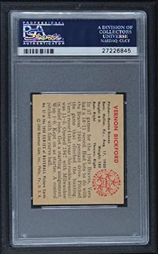 1950 Bowman # 57 VERN BICKFORD BOSTON BRAVES PSA PSA 7.00 Braves