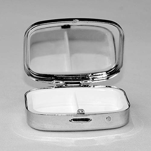 Body Building No Pain No Gain Square Mini Pill Box Metal Medicine Organizer Travel Friendly Portable Pill Case