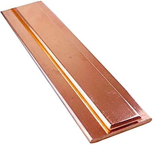 YUESFZ bakarni lim 4kom 100mm / 3.9 T2 CU Metal Flat Bar DIY Crafts Debljina obrade metala 3mm,Širina 10mm folija od čistog bakra