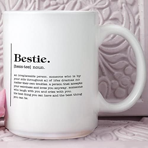 Bestie Definition tipografija šoljice za kafu Bestie definicija šolja za kafu smešni citat šolja 15oz Bestie šoljice za kafu Keramika