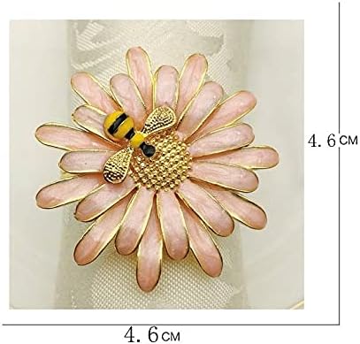N / A 12pcs / setovi kreativni novi pčelinji cvijet salveta dugme zapadno-stil cinka legura salvetaste prsten za restaurtu ubrus