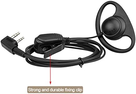 Retevis voki toki slušalica sa mikrofonom 2-pinski, slušalica sa dvostrukom žicom, kompatibilne RT22 RT21 H-777 RT68 RT19 H-777s RT22S Baofeng UV-5R Arcshell, D oblik dvosmjerne Radio slušalice
