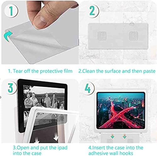 Kweiugfi Tuš držač - 180 ° rotacijski tuš IPad nosač iPada, 11 Zidna vodootporna kolijevka, zaslon protiv magle štiti vaš iPad u kupaonici,