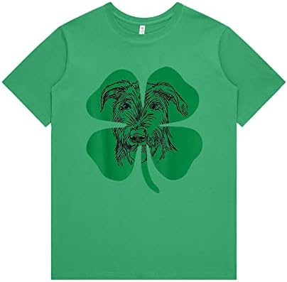 St Patricks Day Shirt Žene Žene Gnome Print Casual Top Tee Kratki Rukav Okrugli Vrat Irski Štampani T Shirt