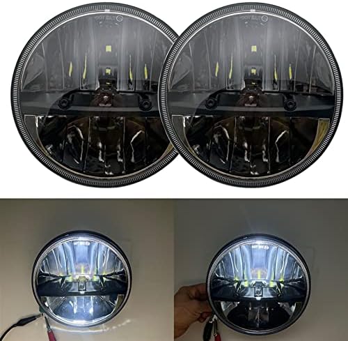 MOCCAN 1 par 7 inča LED dnevna svjetla, DOT odobrena 6000k Hi/Lo Beam LED okrugla prednja svjetla kompatibilna sa Jeep Wrangler JK