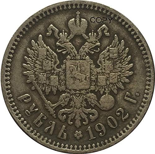 Challenge Coin 1902 Rusija 1 Ruble Coins Copy Copy ukras Kolekcija za kolekciju poklona Coin