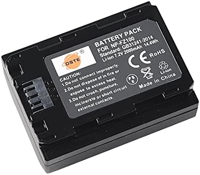 DSTE 2x NP-FZ100 baterija sa punjačem kompatibilnim za Sony A9, A6600, ILCE-7M3, ILCE-7M3K, A7RIII, ILCE- 7RM3