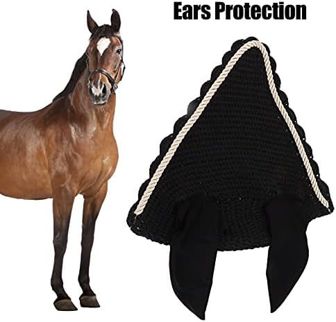 WNSC konj Crochet, dobra zaštita pleteni konj sa ušima za zaštitu konja od