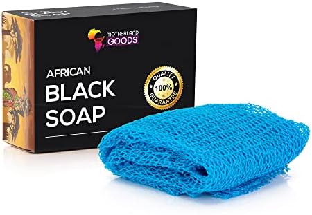 Domovina roba Afrička neto spužva 50 '' čišćenje kupatila za lice, tijelo i leđa .Bundes sa sirovim crnim maslacem sa sapunom