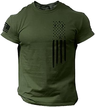 Muška američka zastava majice kratkih rukava Grafičke majice Vojska Patriotske majice Dan nezavisnosti TEE majice
