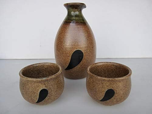 Japanski Tanuki rakun Tokkuri bočica sakea i 2 Guinomi šalice sakea za djevojčice i dječake autentična Keramika Mino Ware proizvedena