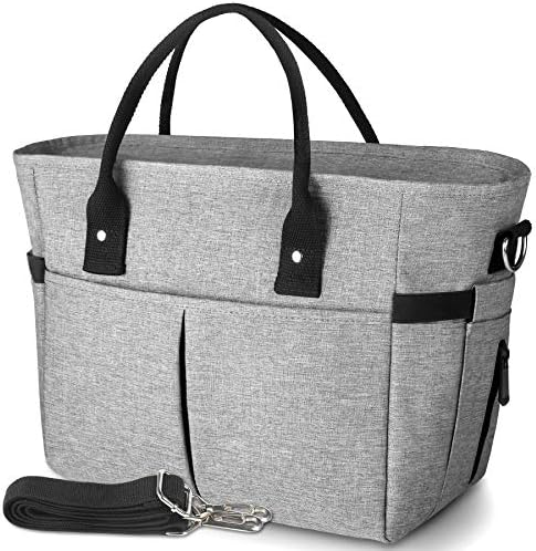 KIPBELIF izolovane ženske torbe za ručak - velika torba za ručak za odrasle za žene sa naramenicom, bočnim džepovima i držačem za