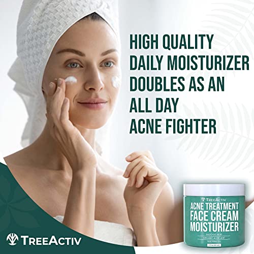 TreeActiv maska za uklanjanje drvenog uglja za uklanjanje akni & amp; balansirajući biljni tonik & amp; krema za lice za liječenje