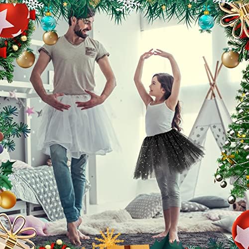 Wllhyf Girl Tutu suknje, 3Layers Tulle Sequin Star Ballet Dance Tutu suknja princeza Božićna suknja za djevojčicu malu djecu 2-8 godina