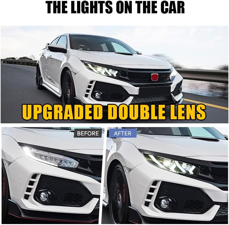 TT-ABC LED farovi za Honda Civic -2021 Sedan Coupe Hatchback tip r FK7 Fk8 Sport Lamp Skupština nadograđenih sočiva