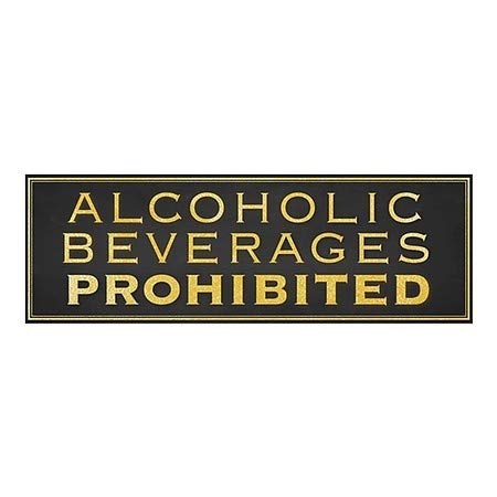 CGsignLab | Alkoholna pića zabranjena - klanjaju zlato 36 x12