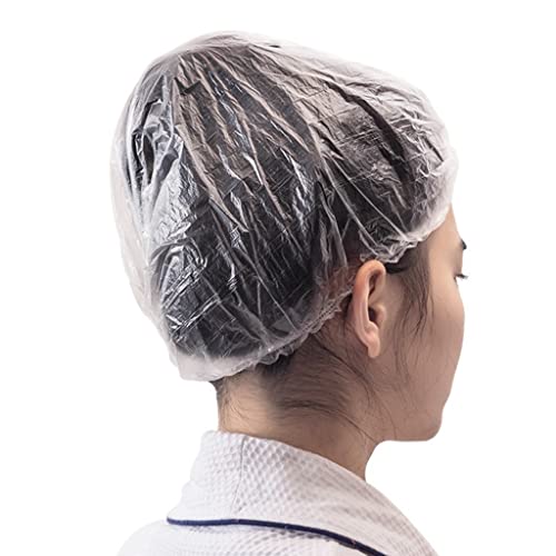 200 kom. Veliki tuš kapice za jednokratnu opreznije tuš kape elastične plastične kape za tretman za kosu Kućna upotreba hotela i frizerski