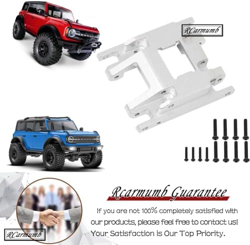 RCarmumb klizne ploče dijelovi dijelovi za 1/18 TRX4M RC gusjenica, legura aluminijski prijenos mjenjač za mjenjač BASE CENTER FRAME