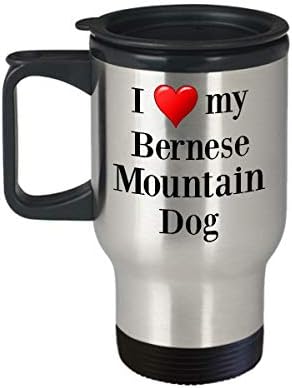 Bernska putna krigla planinska pasa - toplotni izolirani nehrđajući čelik ljubitelj za pse za kavu