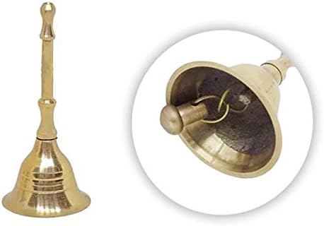 Treegoart muzički instrument mesinga Pooja ručni bell Ghanti za aartijski molitvu zlatno pakovanje od 1