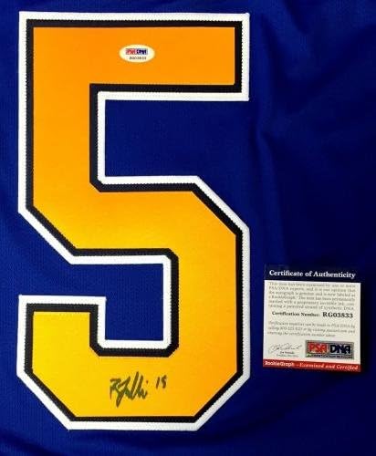 Robby Fabbri potpisan St Louis Blues Home Jersey PSA / DNK Rookie Graph COA - autogramirani NHL dresovi