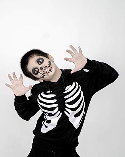Noroze Boys Halloween Skeleton TrackSit Hoodie Jumper Joggers Unisex set